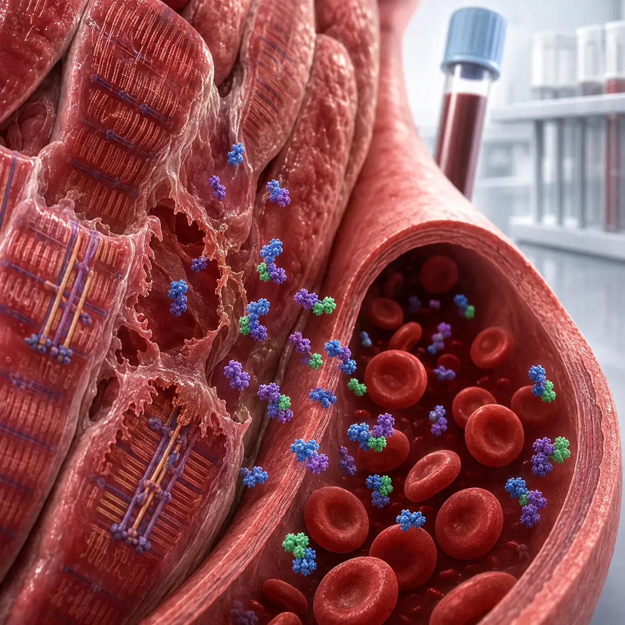 हृदय की मांसपेशी की चोट के लिए cardiac troponin blood test